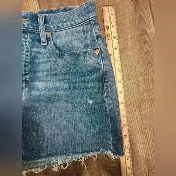 Womens Madewell high-rise denim shorts sz 26 - Picture 2 of 7